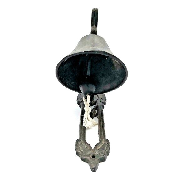 Cast Iron Dinner Bell-Indoor Or Outdoor-14.5 in Tall-5.25 Dia -Heavy Duty -VTG - Picture 2 of 7